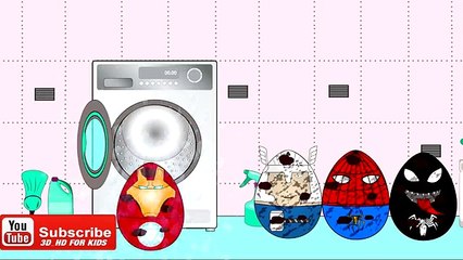 Suprise Eggs vs Spider Man Car Wash & Toy Factory 3D HD FOR KIDS