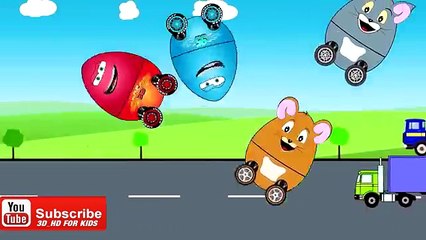 Suprise EGGS vs Tom and Jerry Disney Lightning McQueen CARS & 3D HD FOR KIDS
