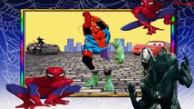 Spiderman vs Joker Venom Batman Hulk Disney Cars Movies For Kids - Superheros FunColoring