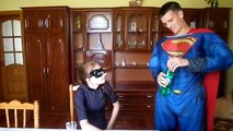 Joker and his evil plan Superman KISS Catwoman Funny Superhero Movie in Real Life