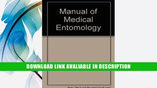 Best Seller Book Manual of Medical Entomology By Deane P. Furman