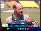 Pakistan cricket team coach Mickey Arthur talks to media