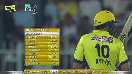 afridi  hits 34 just balls