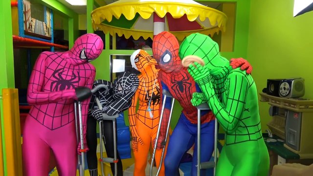 Five Little Spiderman Jumping on the Bed SuperHeroes Nursery Rhymes and Baby Songs SuperHe