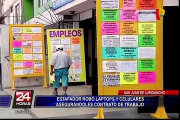 SJL: sujeto estafaba a jóvenes ofreciéndoles trabajo