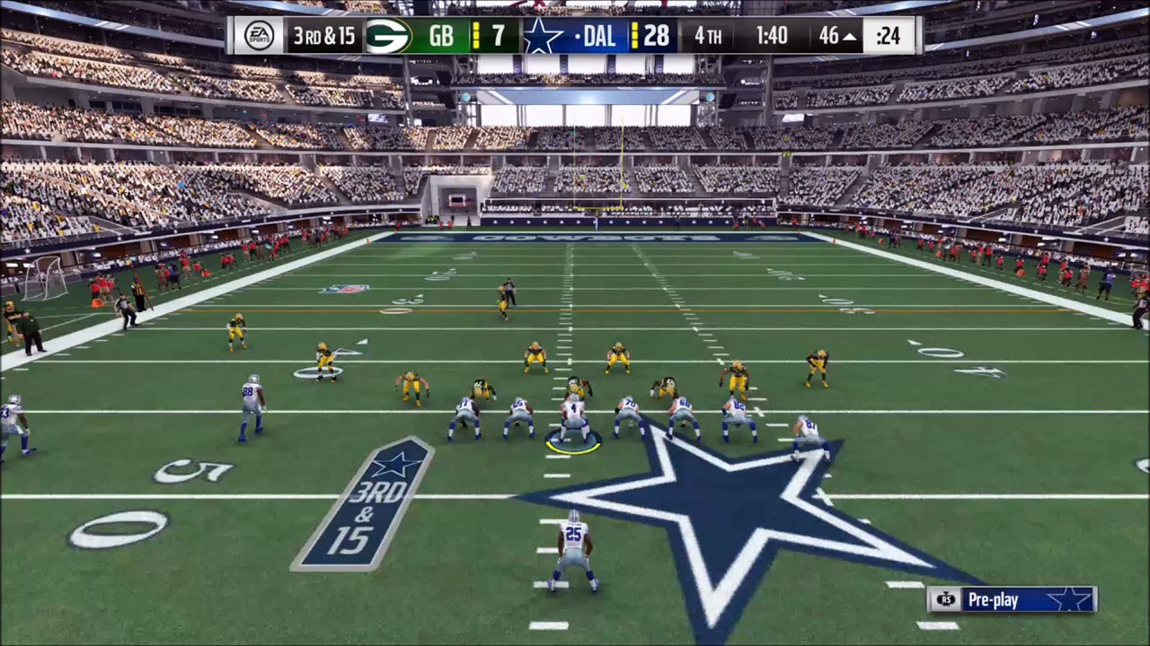 TD Dunbar vs Green Bay Madden NFL 17