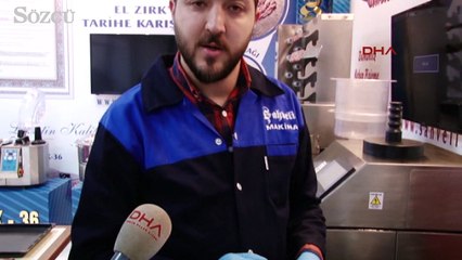 Şişe kıymayı desenli saplayan makine üretildi