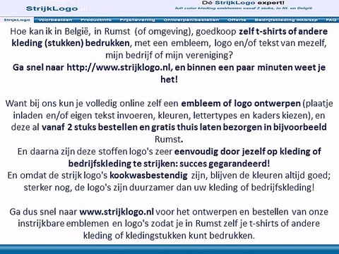 Zelf kleding bedrukken Rumst