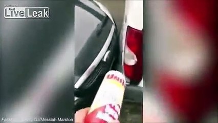 idiot doesn't want to move her car