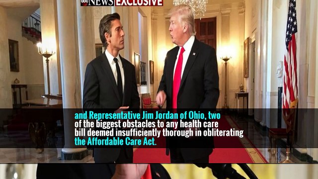 Nancy Pelosi, the House minority leader, said President Trump knows very little about the Affordable Care Act,