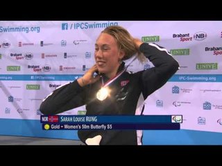 Women's 50m butterfly S5 (S1-5) | Victory Ceremony | 2014 IPC Swimming European Championships