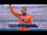 Men's 100m breaststroke SB14 | Victory Ceremony | 2014 IPC Swimming European Championships