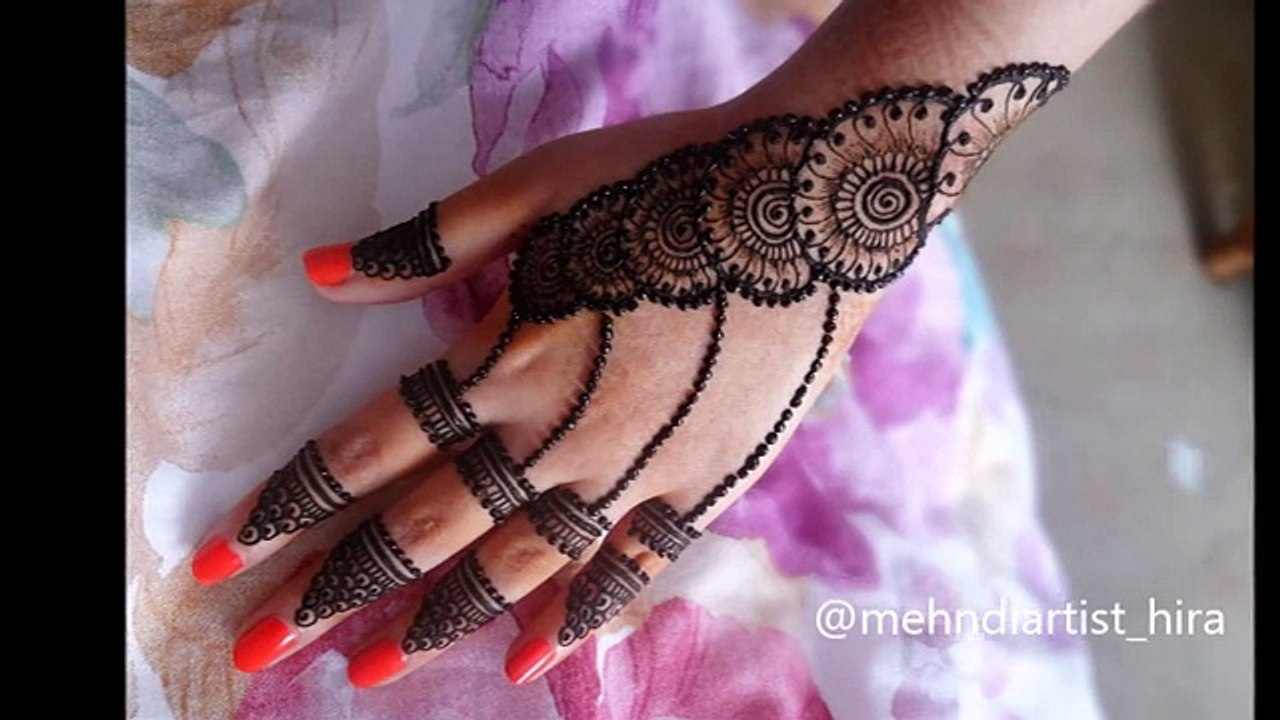 How to apply new latest henna mehndi design for hands for eid,diwali,weddings tutorial 2017
