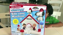 Snoopy Nieve de Cono Fabricante de La Máquina de los Cacahuetes Película de Juguete para los Niños Ryan ToysReview Tv AV