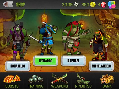 Игры Hd h ИОС iphone / Ipad / Ipod легенды мутант ниндзя подросток трогать черепахи люди