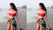 Tridha Choudhary Hot Bikini Videon In beach
