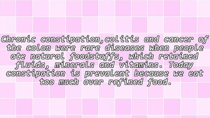 Chronic Constipation and Cancer of The Colon in Ladies