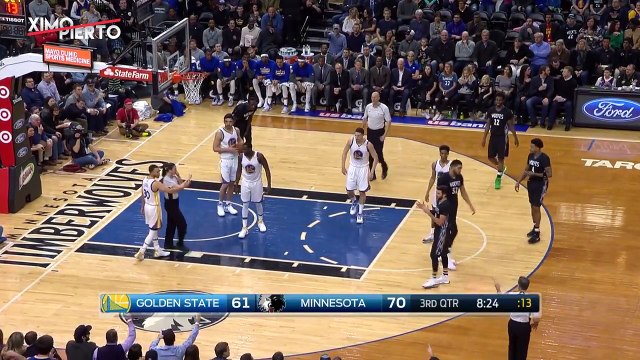 Draymond Green Technical Foul Warriors vs Timberwolves March 10, 2017 2016-17 NBA Season