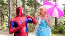 Frozen Elsa LOSES HER DRESS?!& Joker LOSES HIS CLOTHES?! Spiderman Fun Superhero in Real L