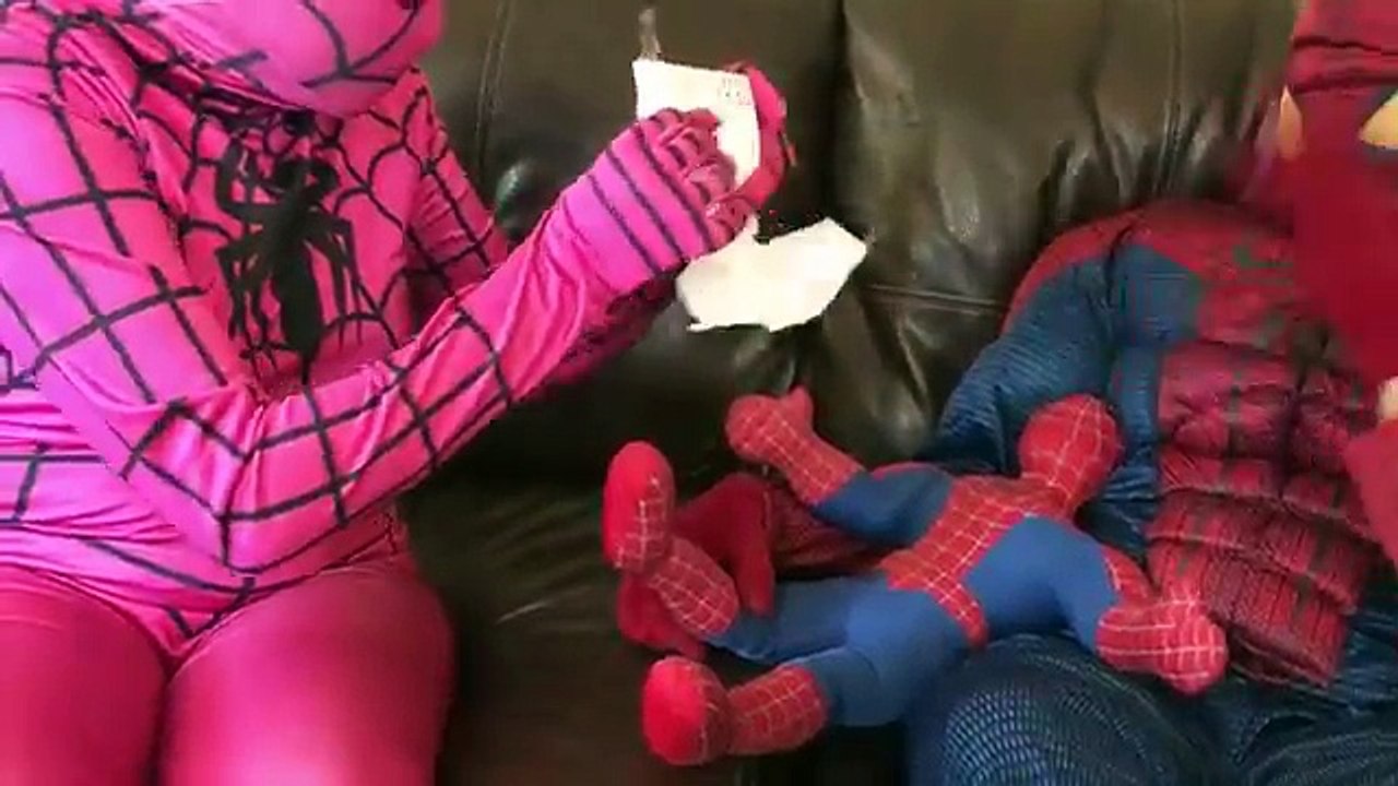 Spiderman & Pink Spidergirl & Spiderbaby vs Zombie! Funny Superhero in Real Life!
