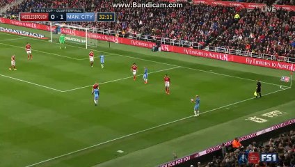 Leroy Sané Big Chance - Middlesbrough 0-1 Manchester City - 11.03.2017