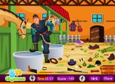 Frozen Kristoff Stable Cleaning: Kristoff Cleaning Horse Stable! Frozen Games | Kids Play