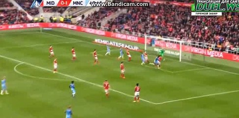 Yaya Toure Header Chance - Middlesbrough vs Manchester City - FA Cup - 11/03/2017