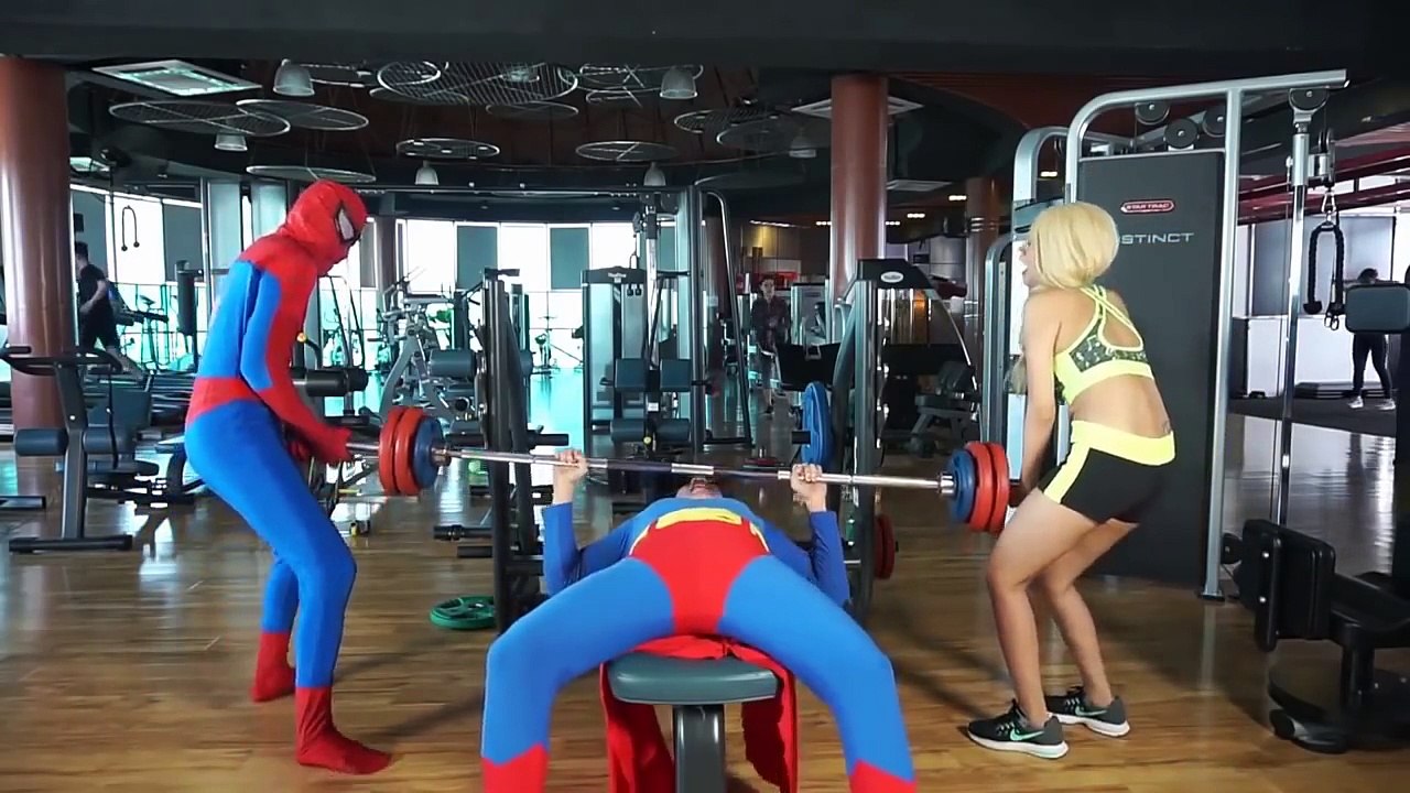 Spiderman Frozen Elsa Anna Snow White vs Maleficent Bikini in Pool -Superheroes In Real Life #11