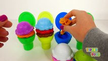 Learn Colors Clay Slime Ice Cream Cup Surprise Egg Toy Play Doh Peppa Pig Milk Carton Nurs