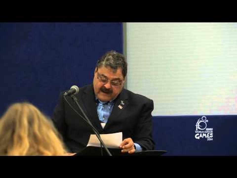 IWAS President Paul DePace opens World Junior Games