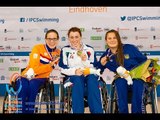 Women's 50m freestyle S4 (S1-4) | Victory Ceremony | 2014 IPC Swimming European Championships