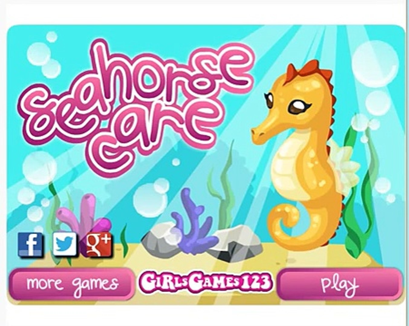 Seahorse Care video-Baby game for sweet fun-caring games