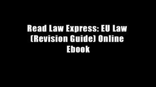 Read Law Express: EU Law (Revision Guide) Online Ebook
