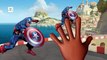 Finger семья, Капитан Америка, Мультфильмы для детей | Капитан Америка палец семейные песни для детей