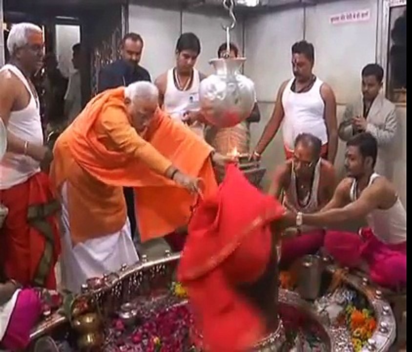 Narendra Modi Prayers at the Mahakal Temple in Ujjain, Madhya Pradesh