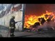 Castellammare di Stabia (NA) - Incendio in un capannone industriale (11.03.17)