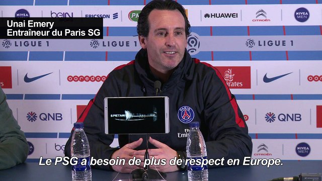 Emery: le PSG a besoin de plus de respect en Europe