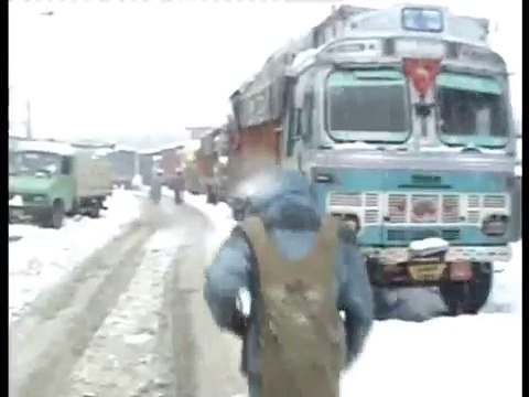 Snow Falling And Peoples Life In Srinagar at Winter