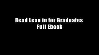 Read Lean in for Graduates Full Ebook