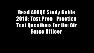Read AFOQT Study Guide 2016: Test Prep   Practice Test Questions for the Air Force Officer