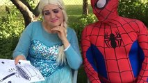 El mal Elsa vs Ángel Elsa Spiderman Joker Varita Mágica Broma Divertida de Superhéroes de los Niños En la Vida Real yo