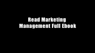 Read Marketing Management Full Ebook