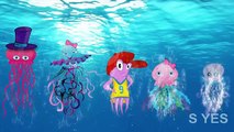 Jelly Fish Finger Family Rhymes For Kids | Finger Family Song | Animated Nursery Rhymes For Children