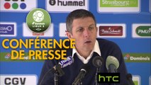 Conférence de presse RC Strasbourg Alsace - Stade Brestois 29 (4-1) : Thierry LAUREY (RCSA) - Jean-Marc FURLAN (BREST) -