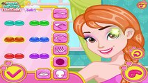 Принцесса Анна розовый наркоман Дисней замороженные Анна макияж и одеваются игры для детей
