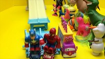 Marvel Superheroes Hulk Smash Track with Captain America and Spiderman with Disney Cars Li