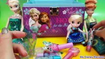 Disney FROZEN Fever Elsa Anna & Surprise Box with Barbie Play Doh Magiclip doll fashion dress
