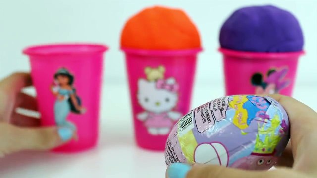 Привет Китти пена глина Добрее сюрприз Яйца лед крем чашки миньоны дисней Принцесса Радуга