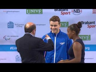 Men's 400m freestyle S8 | Victory Ceremony | 2014 IPC Swimming European Championships Eindhoven