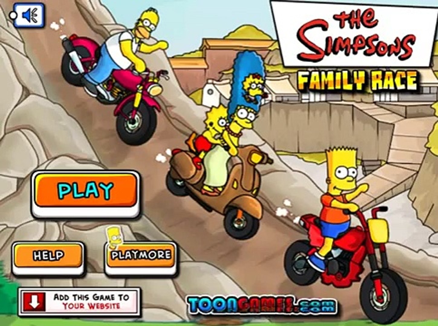 Семейные гонки игры Симпсоны для детей